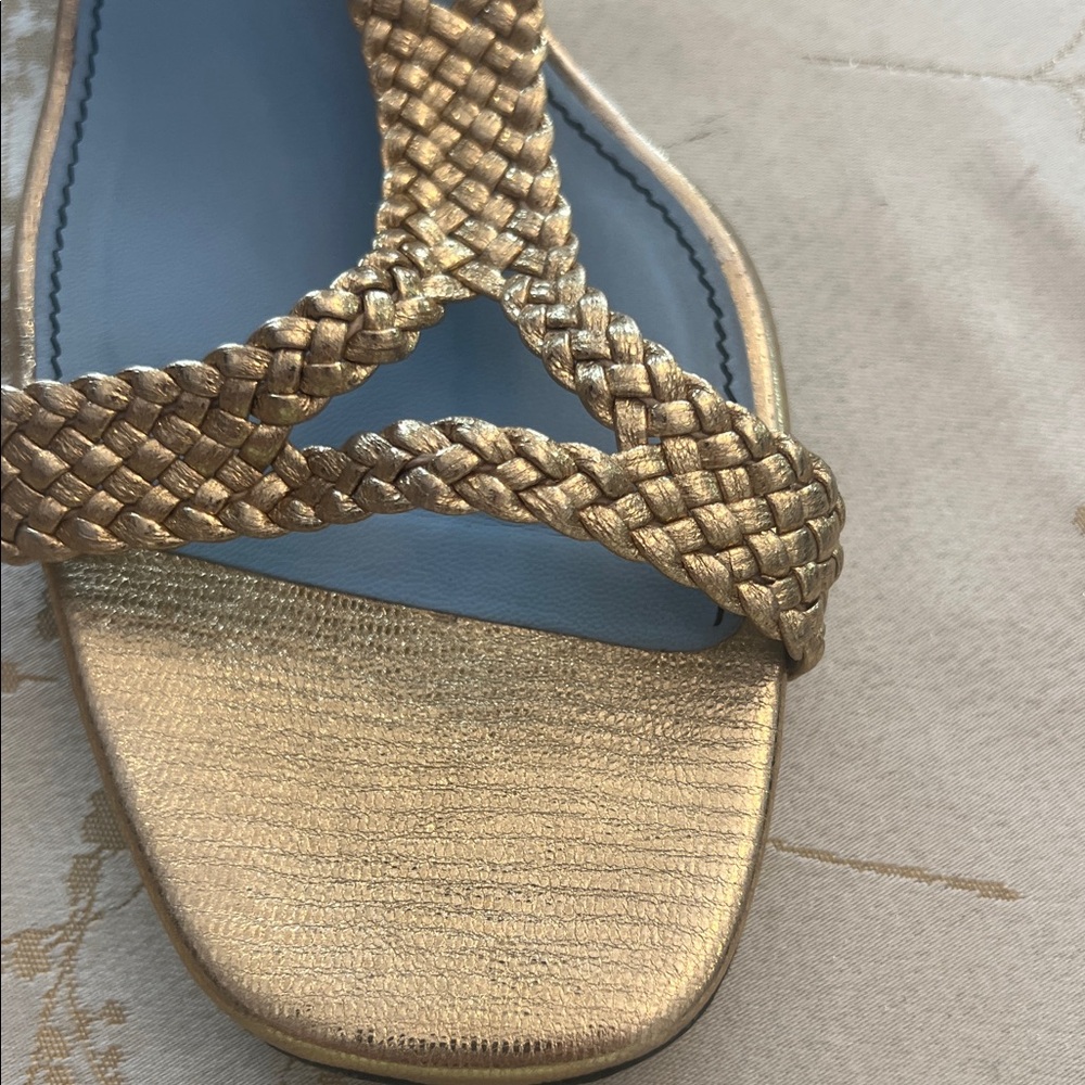 Lanvin paris gold braided sandals - accepts offers - Picture 3 of 8